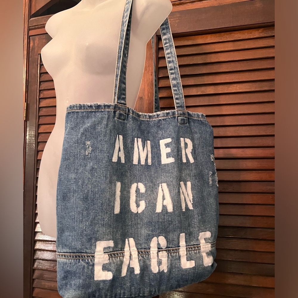 american eagle denim tote bag
